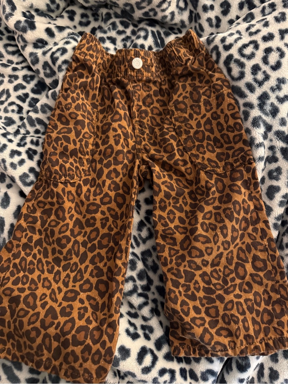 Old Navy Leopard-Print Brown Kids Cargo Pants